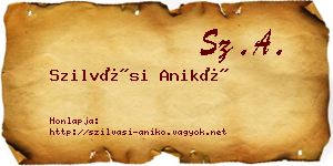 Szilvási Anikó névjegykártya